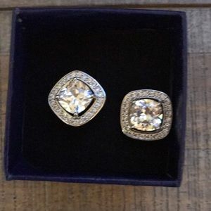 Fake diamond earrings